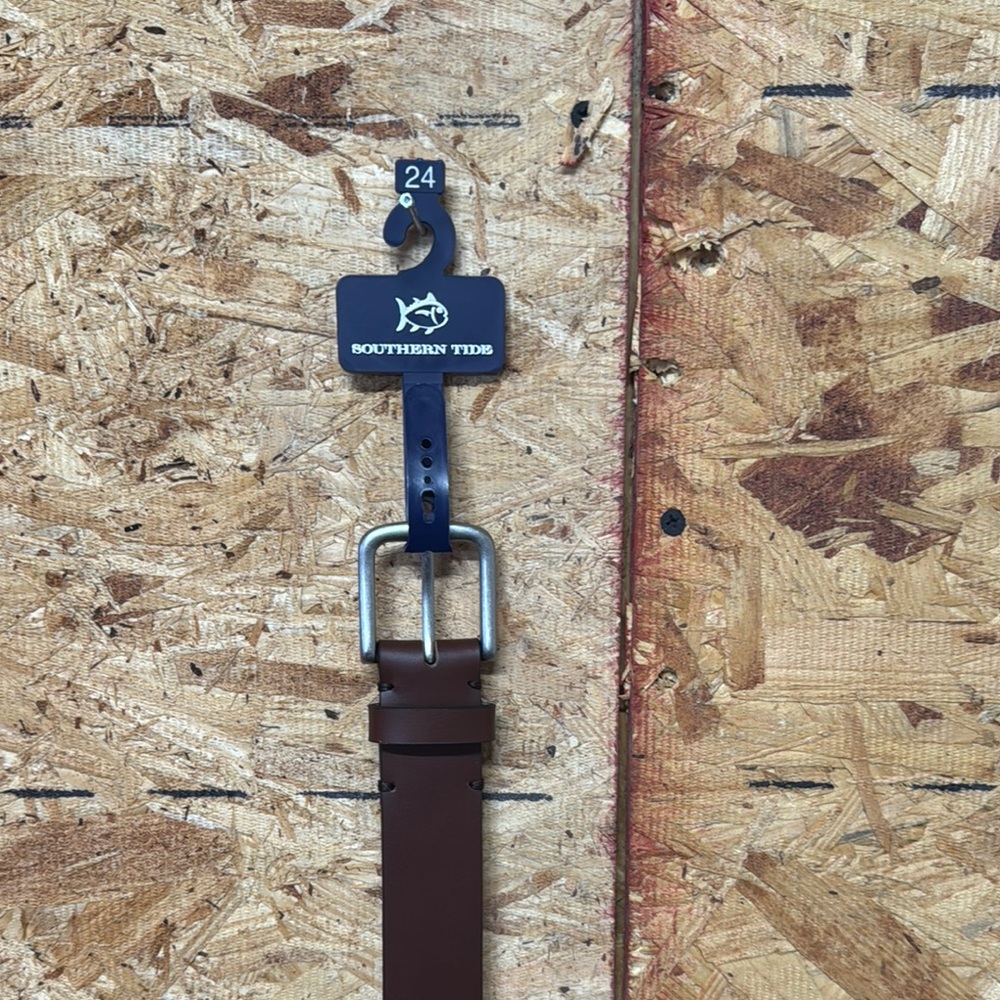 Southern Tide Kids Brown Leather Belt